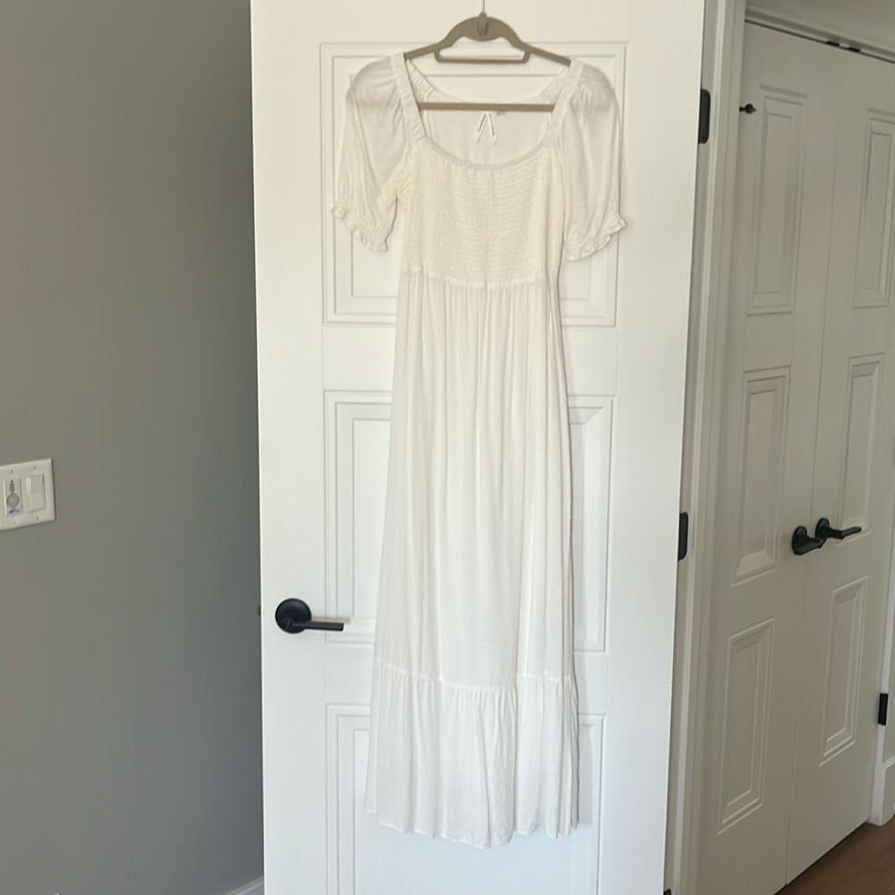 Seraphine white maternity dress